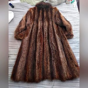 Silver Tip Raccoon Fur Coat